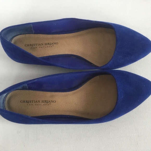Christian Siriano for Payless Blue Suede Flats 10 - Picture 6 of 7